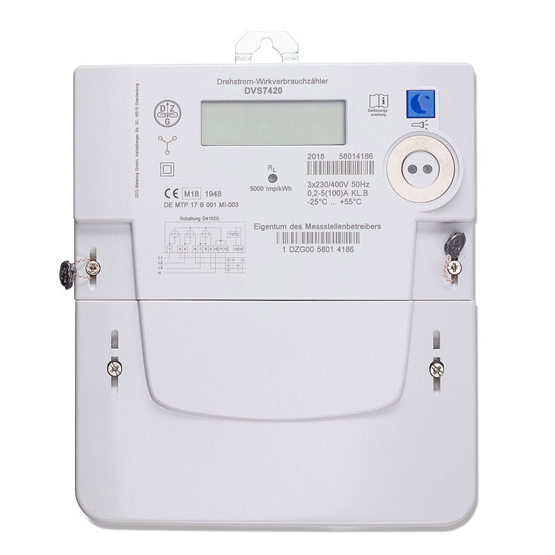 DZG DWS74 kWh-meter (RS485/Modbus) - 3fase - 5(100)A