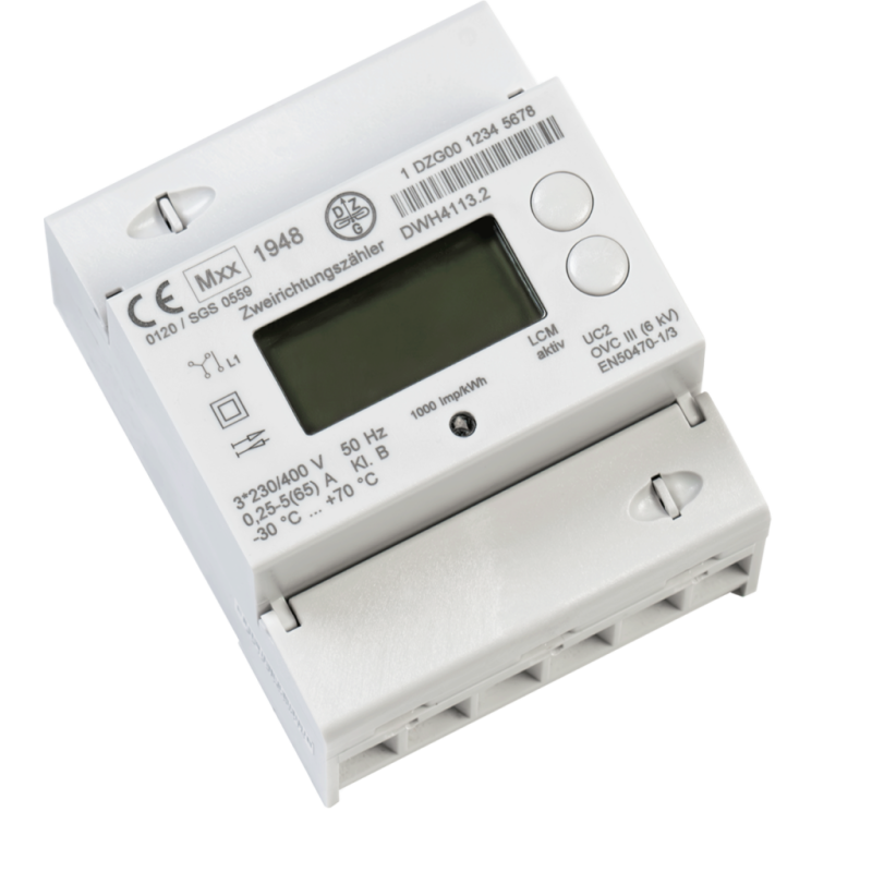 DZG DWH4113 kWh-meter (RS485/Modbus) - 3fase - 5(65)A